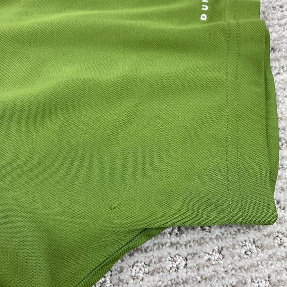 Dunning Golf Shirt Men Medium M Green Casual Polo Sports Logo Outdoor Button Up - Picture 4 of 10
